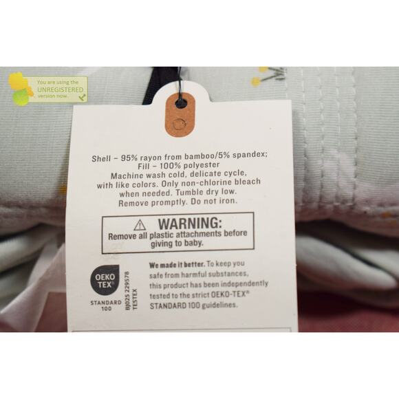 Hearth & Hand with Magnolia Meadow Bunny Quilted 25x25" Baby Stroller Blanket - Picture 5 of 6